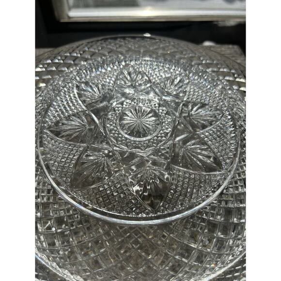 New 4 Cristal D'Arques-Durand Antique Clear 8” Luncheon Plates Vintage - Picture 5 of 15
